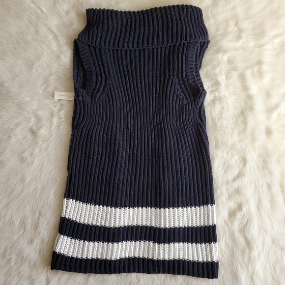 Anthropologie Maeve Cardigan NWT Sleeveless Black White Duster XS/S - Picture 6 of 13